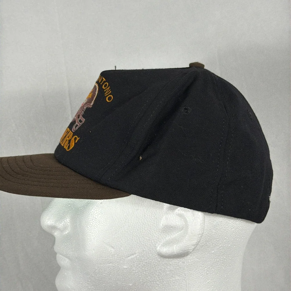 American Needle San Antonio Riders WLAF Vintage Snapback Hat‎ OSFA Black Brown